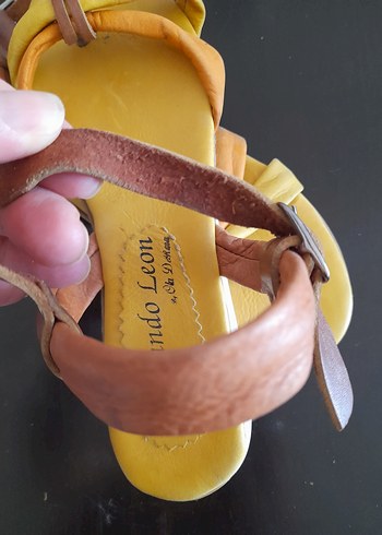 Sarı Bohem Tarzı Kadın Sandalet - Görsel 3