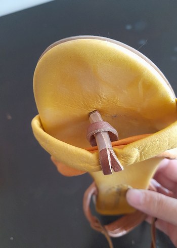 Sarı Bohem Tarzı Kadın Sandalet - Görsel 2