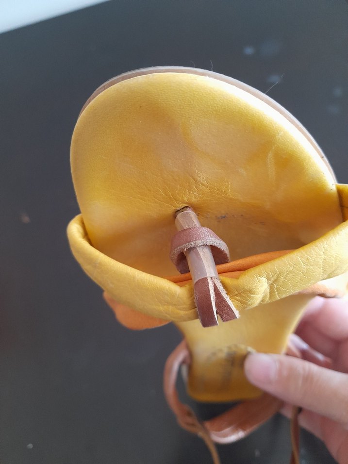 Sarı Bohem Tarzı  Kadın Sandalet - Görsel 2