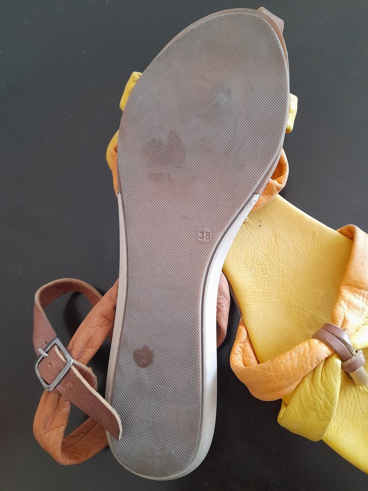 Sarı Bohem Tarzı  Kadın Sandalet - Görsel 4