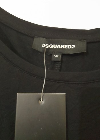 DSQUARED Siyah Kemerli Pamuk Tişört - Görsel 2