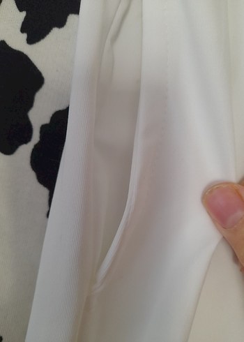 Kadın Siyah Beyaz Batik Desenli Kapüşonlu  takım - Görsel 6