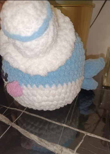 Pastel Mavi Peluş Oyuncak Balina - Görsel 5