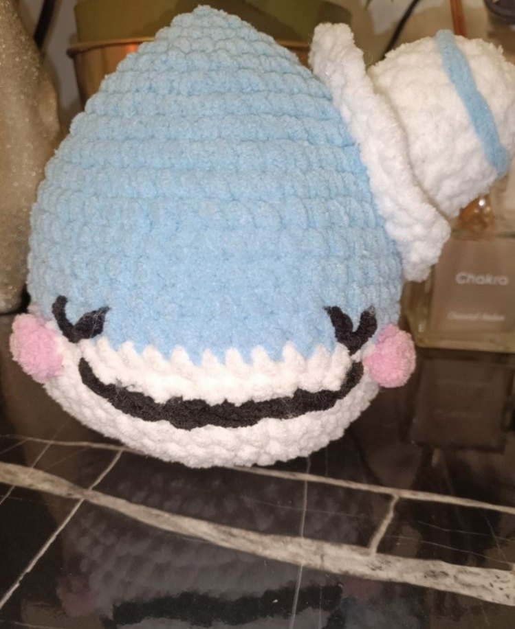 Pastel Mavi Peluş Oyuncak Balina - Görsel 2