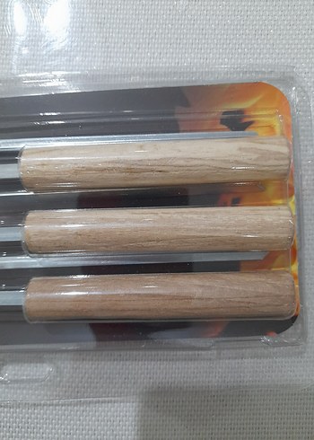 Ahşap Saplı 6'lı Izgara Şiş Seti - Görsel 5