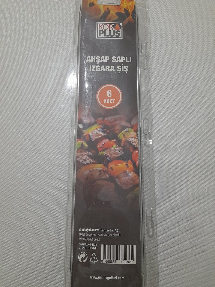 Ahşap Saplı 6'lı Izgara Şiş Seti - Görsel 2