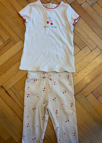 LC WAIKIKI Kız Çocuk Kısa Kollu Kiraz Desenli Takım