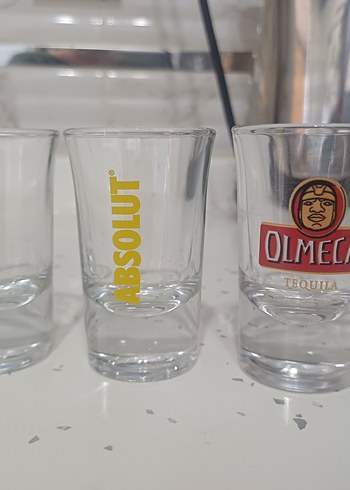  Beden beyaz Renk Beyaz ve Gri Renkli Shot Bardak Seti