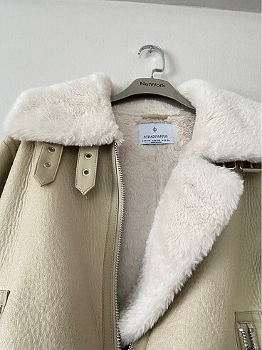 xs Beden beyaz Renk Stradivarius biker ceket