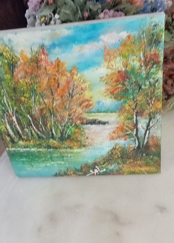 Renkli Doğa Manzarası Tablosu - Görsel 4