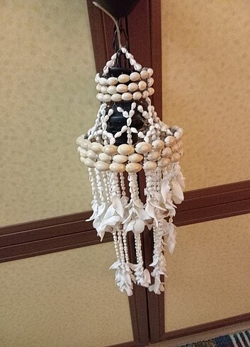 Deniz kabuklarından tekli avize - Görsel 3