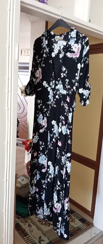 Viskon elbise - Görsel 3