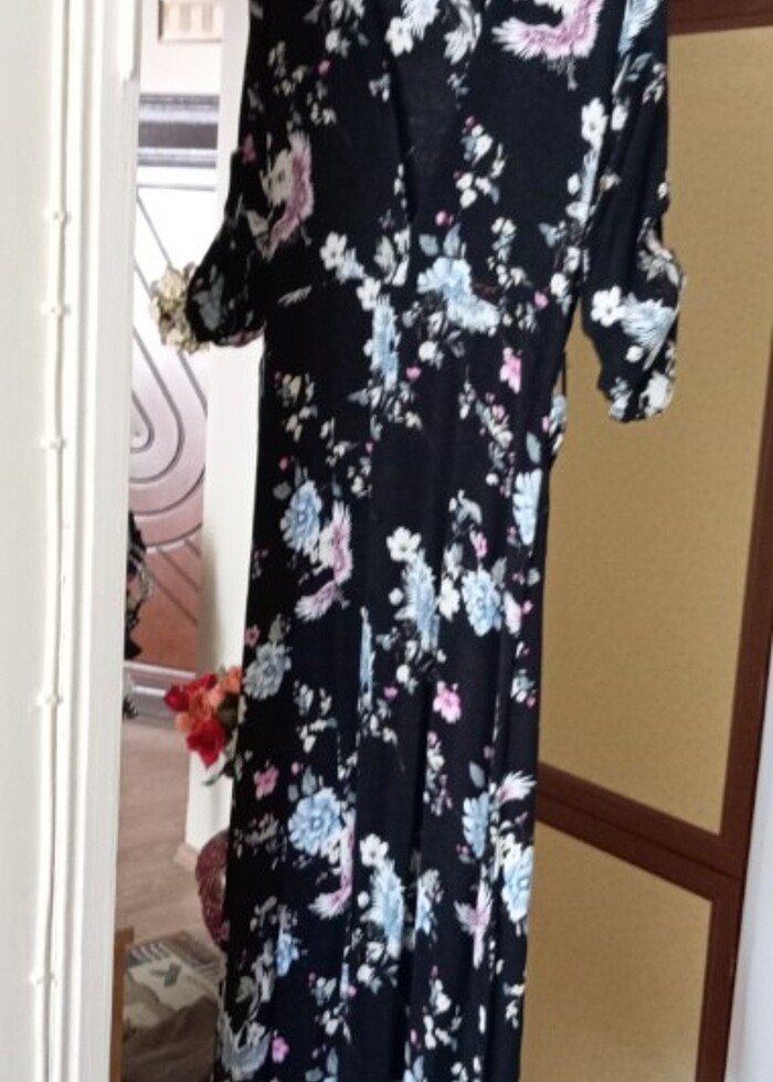 Viskon elbise - Görsel 3