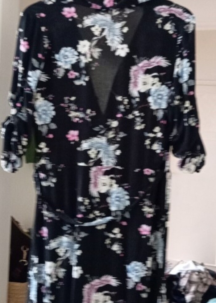 Viskon elbise - Görsel 5