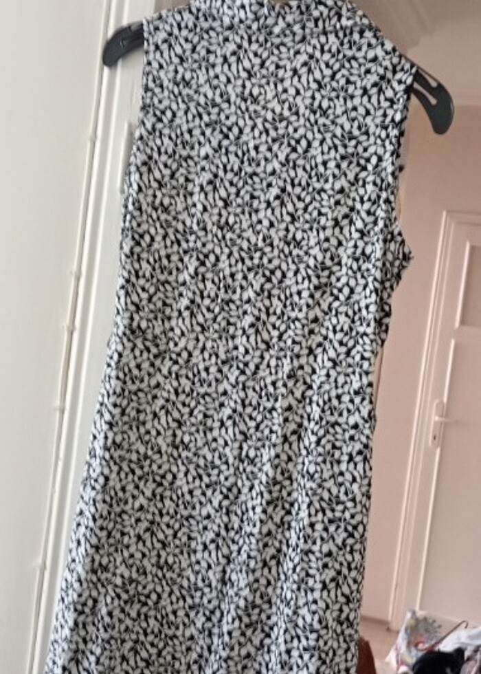 Viskon pamuklu elbise - Görsel 4