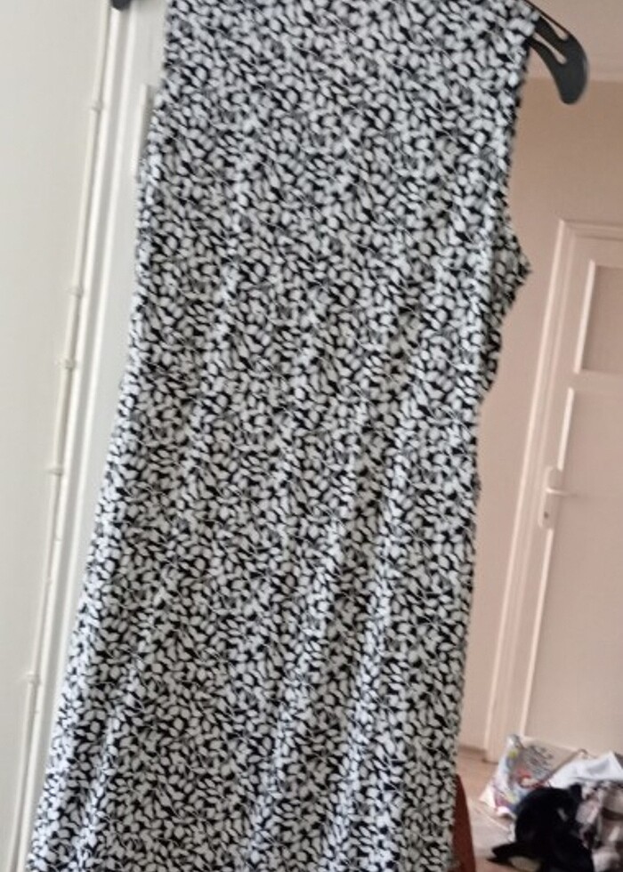 Viskon pamuklu elbise - Görsel 5