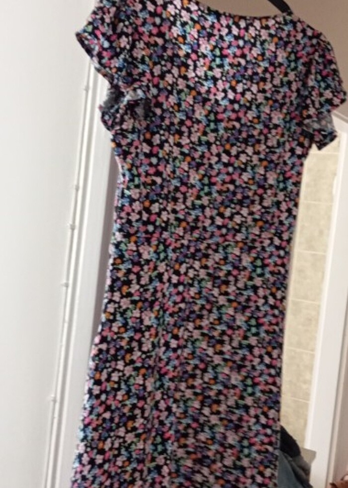 Viskon pamuklu elbise - Görsel 5