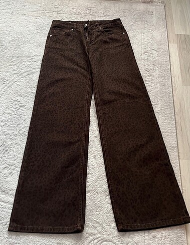 Zara Zara Leopar Desenli Jean