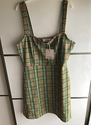 Pull&Bear Etiketli Ekose Elbise