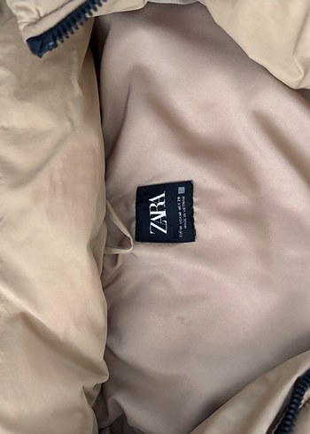 Bej Kadın Puff Mont Kapüşonlu - Görsel 3