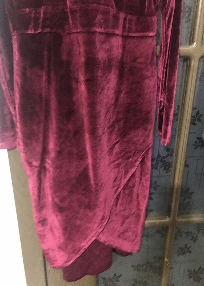 Bordo kadife etiketli - Görsel 2