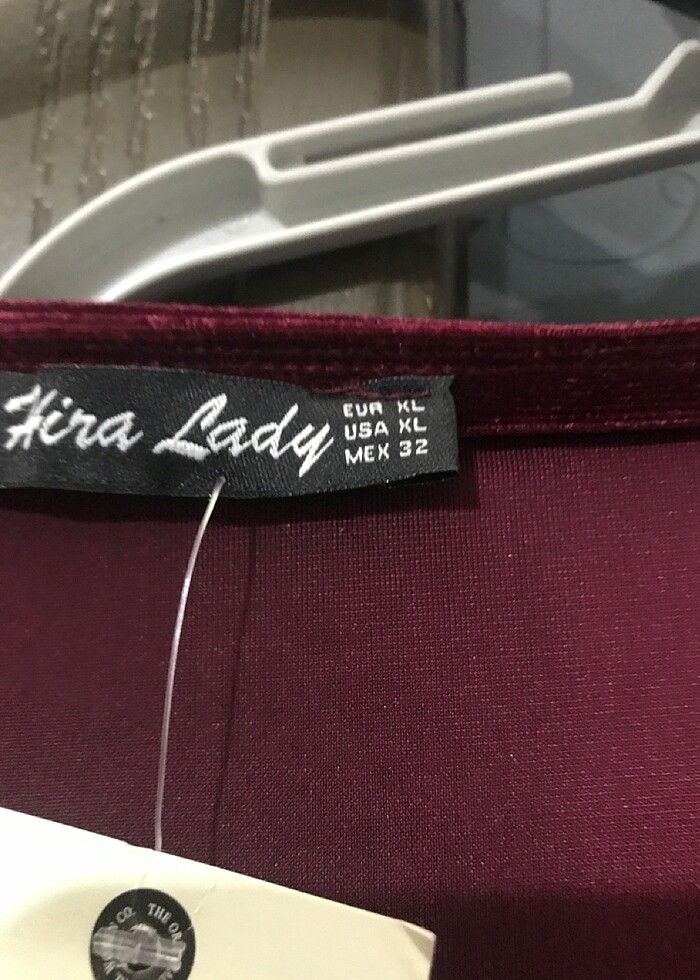 Bordo kadife etiketli - Görsel 5