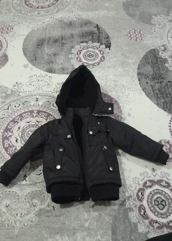 kalın kışlık sıcacık tutan erkek Çocuk Siyah mont yağmur geçirmz - Görsel 2