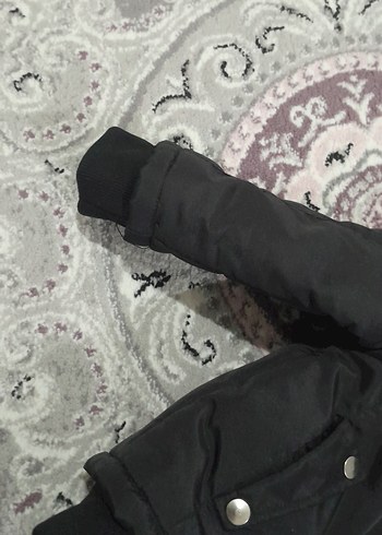 kalın kışlık sıcacık tutan erkek Çocuk Siyah mont yağmur geçirmz - Görsel 4