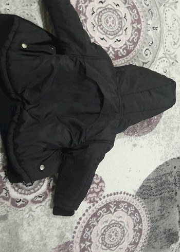 kalın kışlık sıcacık tutan erkek Çocuk Siyah mont yağmur geçirmz - Görsel 6