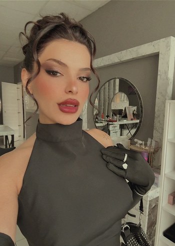 Siyah kısa abiye Elbise - Görsel 2