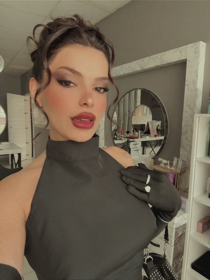 Siyah kısa abiye Elbise - Görsel 2