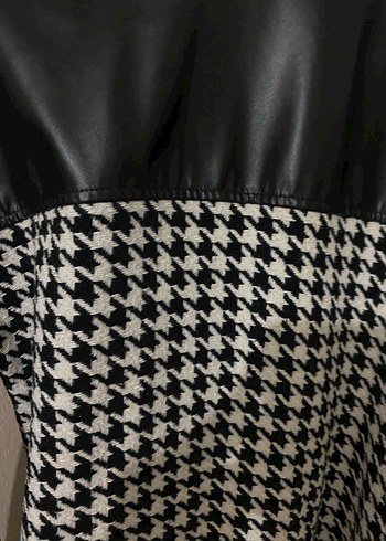 Düğmeli Siyah Deri Kadın Ceket - Görsel 4