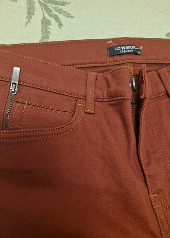 LC Waikiki Kiremit Fermuarlı Kadın Skinny Pantolon