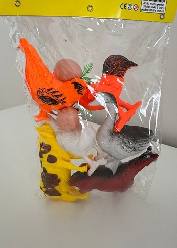 Renkli Plastik Hayvan Figürleri Seti