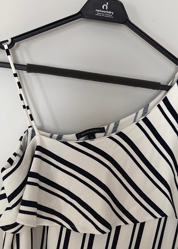 Banana Republic Çizgili Asimetrik Drapeli Kadın Bluz - Görsel 2