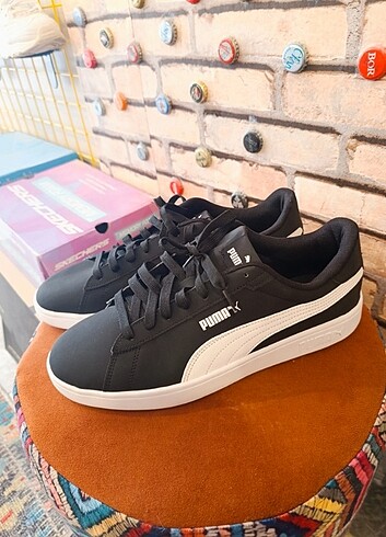 Orijinal Sıfır Puma Smash Erkek Spor Ayakkabı Sneaker 
