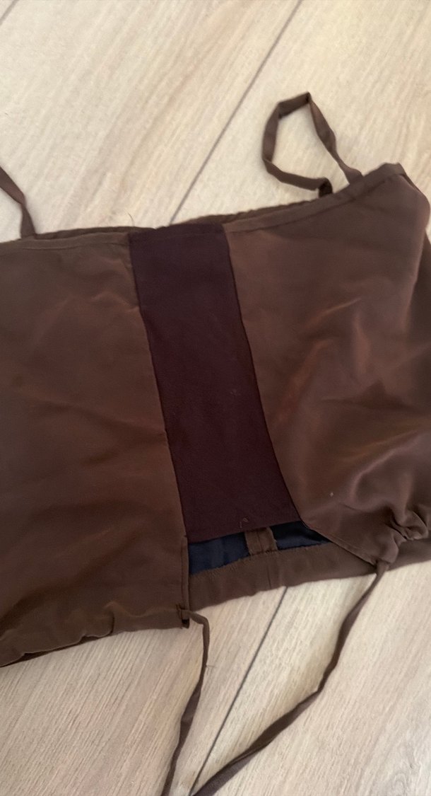 Kahverengi Drapeli Strappy Büstiyer - Görsel 2