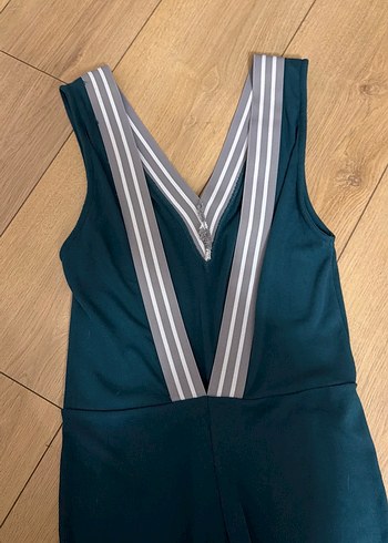 Kadın Lacivert V Yaka Uzun Tulum - Görsel 3