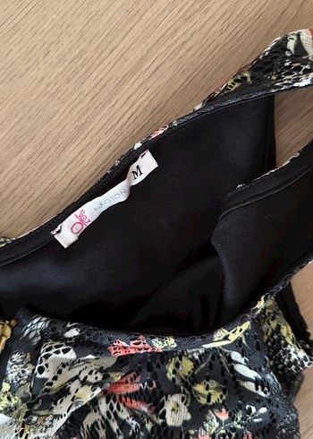 Çiçek Desenli Fermuarlı Mini Elbise - Görsel 3