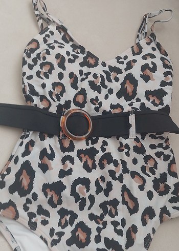 Pierre Cardin Leopar Desenli Kemerli Mini Mayo