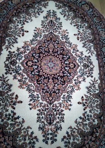 1.45*1.00 Ebatında Klasik Desenli Kahverengi Oval Halı - Görsel 3