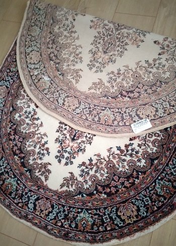 1.45*1.00 Ebatında Klasik Desenli Kahverengi Oval Halı - Görsel 2