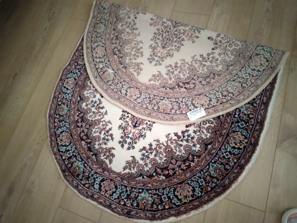 1.45*1.00 Ebatında Klasik Desenli Kahverengi Oval Halı - Görsel 2