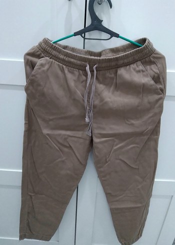 38 Beden Rahat Kesim Kadın Keten Pantolon - Görsel 4