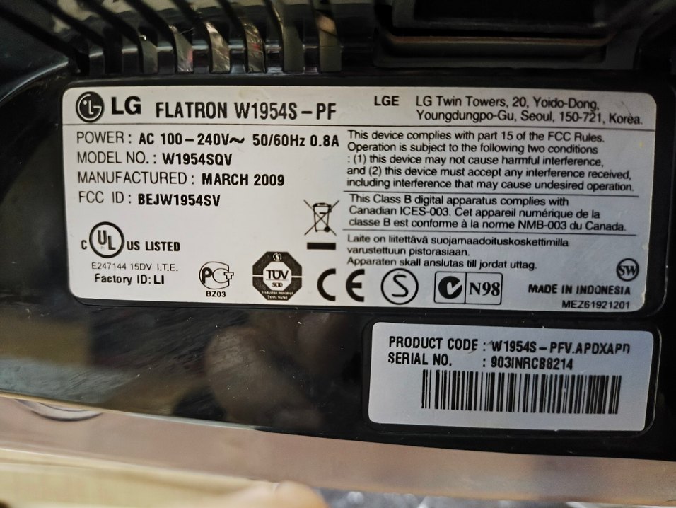 LG FLATRON W1954S-PF 19" MONİTÖR - Görsel 4