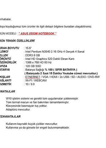 IO974_ASUS X553M NOTEBOOK - Görsel 2