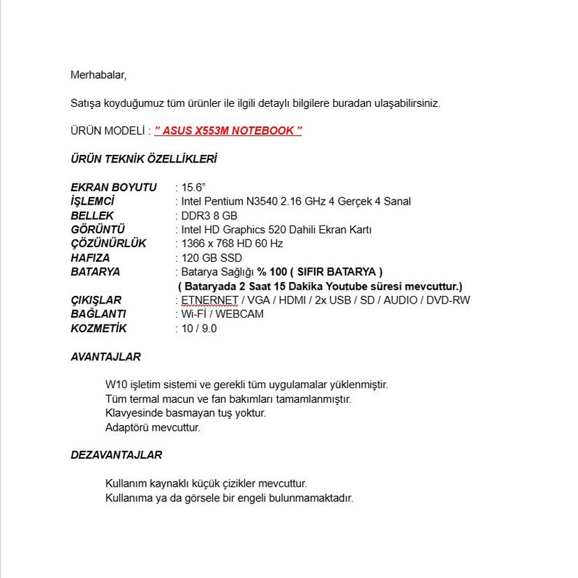 IO974_ASUS X553M NOTEBOOK - Görsel 2