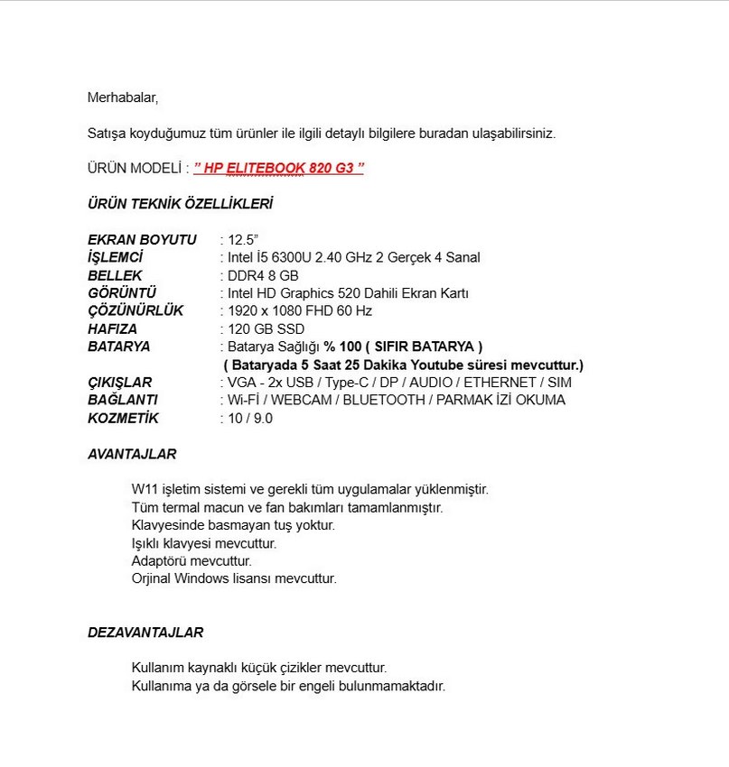 IO975_HP ELITEBOOK 820 G3 NOTEBOOK - Görsel 2