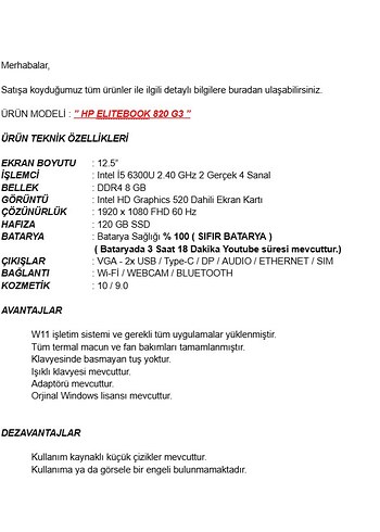 IO973_HP ELITEBOOK 820 G3 NOTEBOOK - Görsel 2