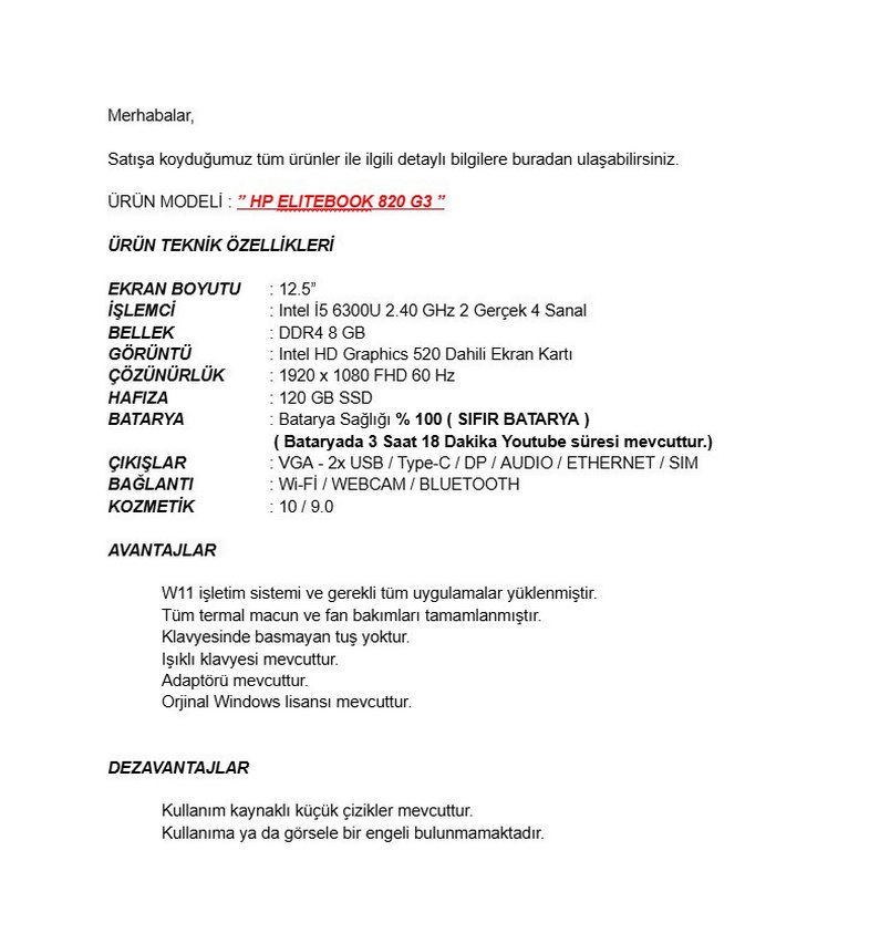 IO973_HP ELITEBOOK 820 G3 NOTEBOOK - Görsel 2